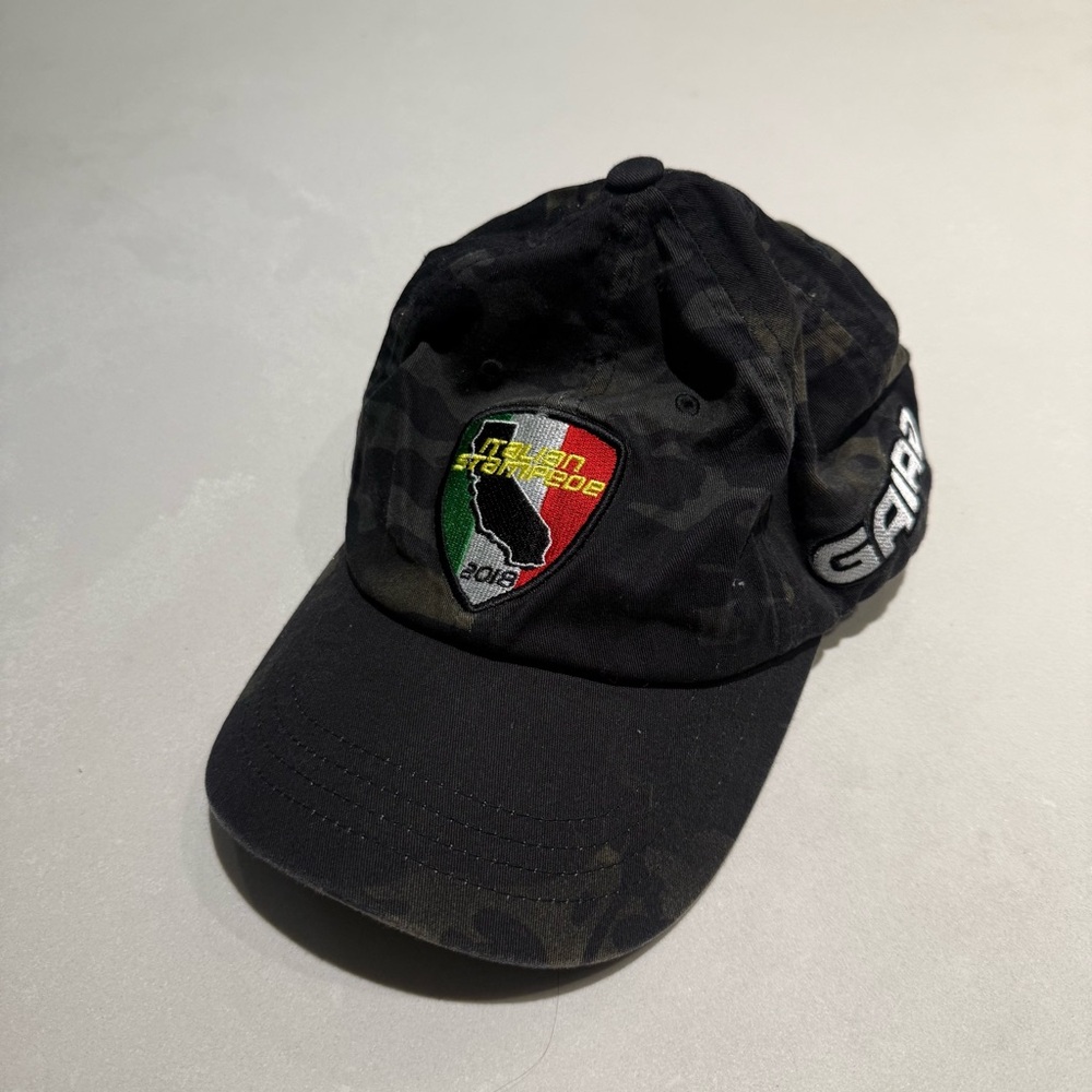 Italy Black Cap with Embroidered Patch